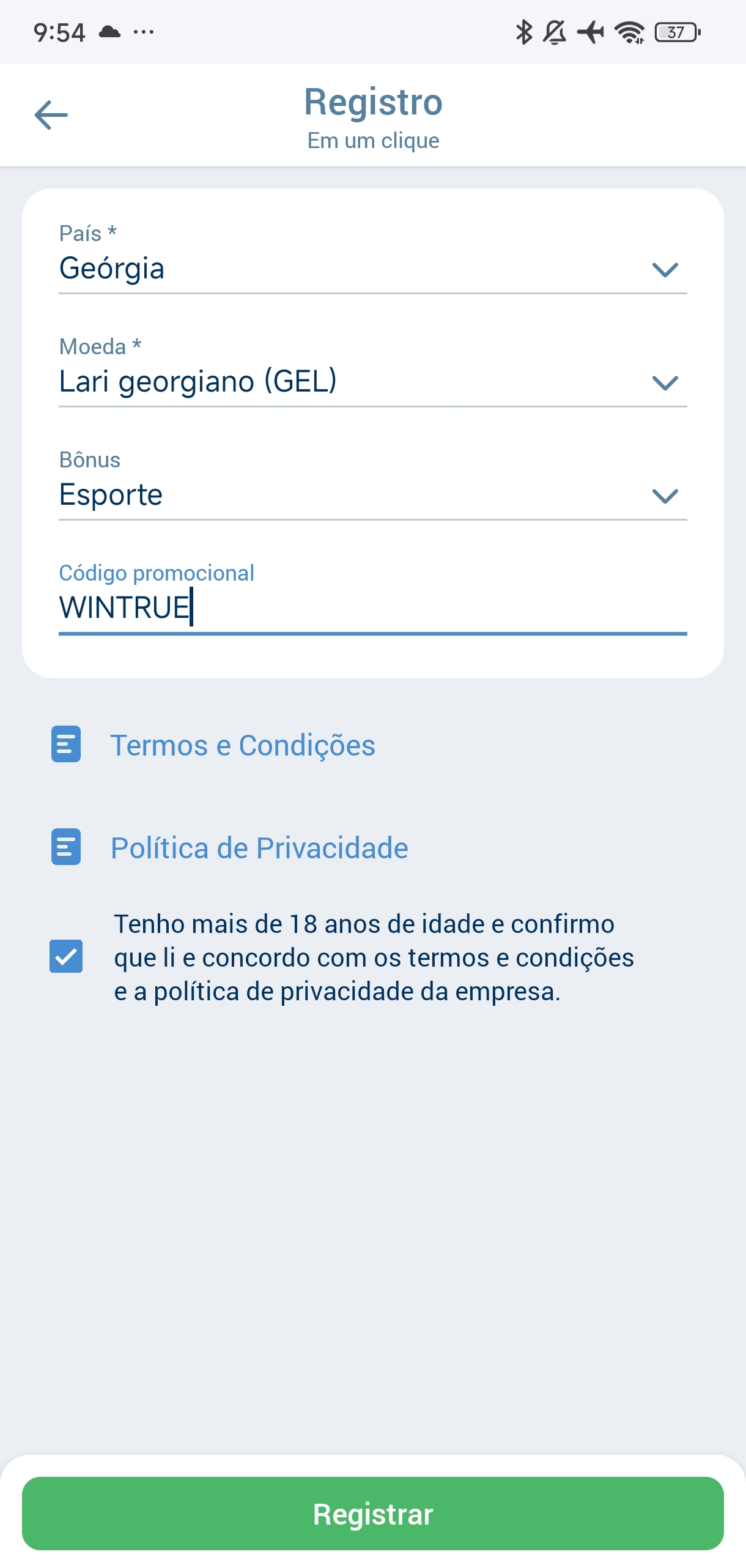 Cadastro com um Clique e Código Promocional no 1xBet